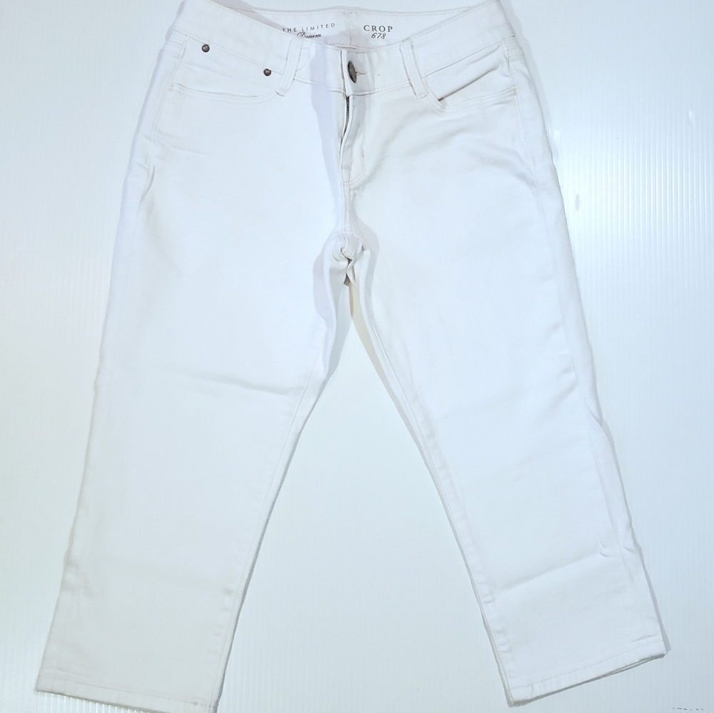 The Limited White Capri Jeans Clam Digger Jeans